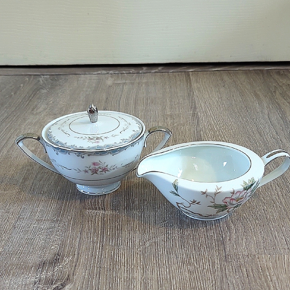 Vintage Japan Sugar Bowl And Creamer Fine China